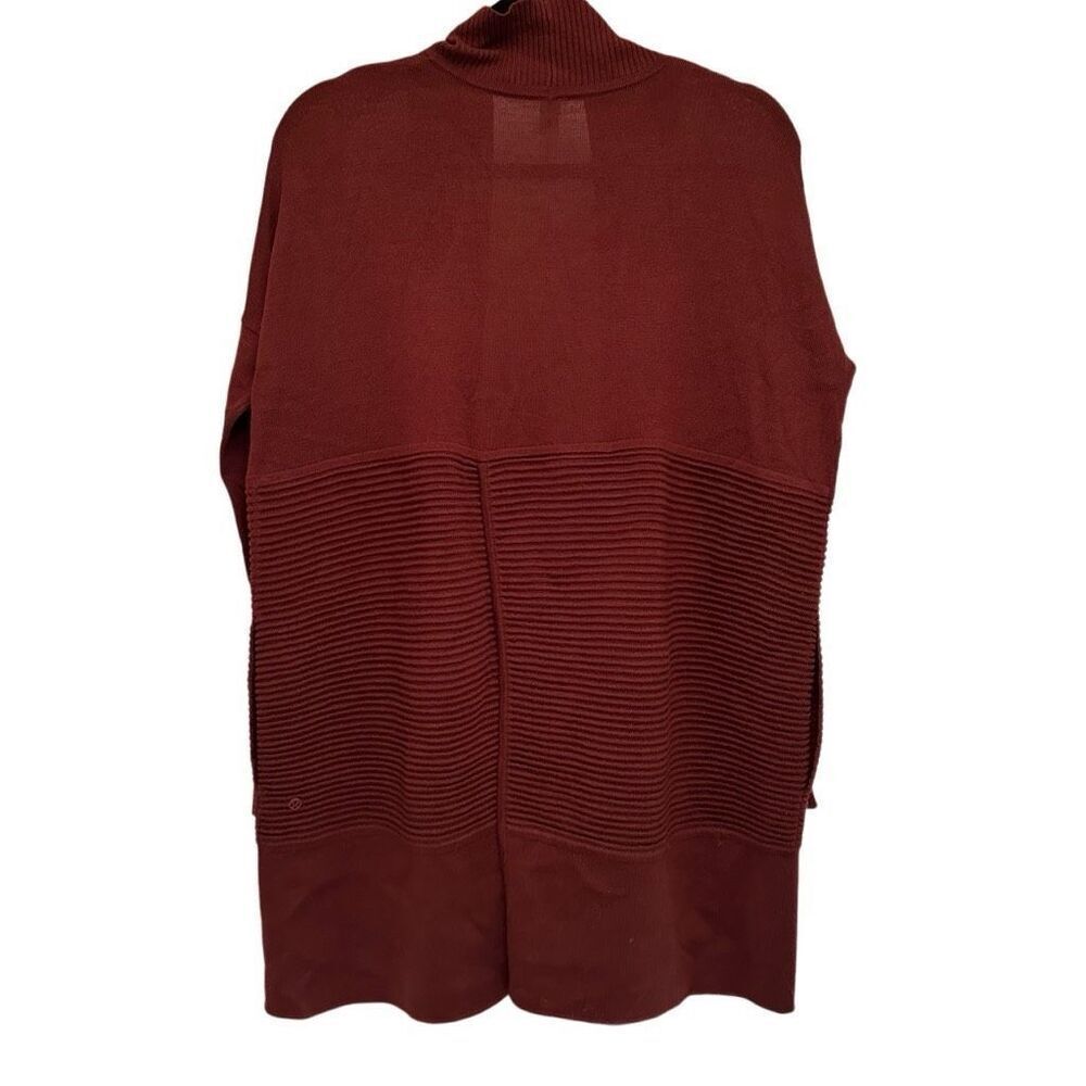 Lululemon dark red wrap wool sweater- size 4 - Picture 3 of 7